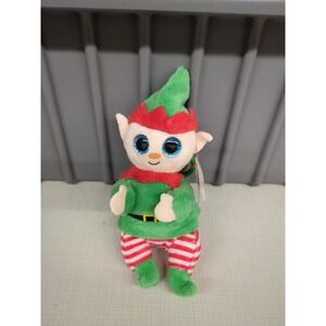 TY Beanie Bellies Elfonzo the Christmas Elf Key Clip - 5 inch New With Tag